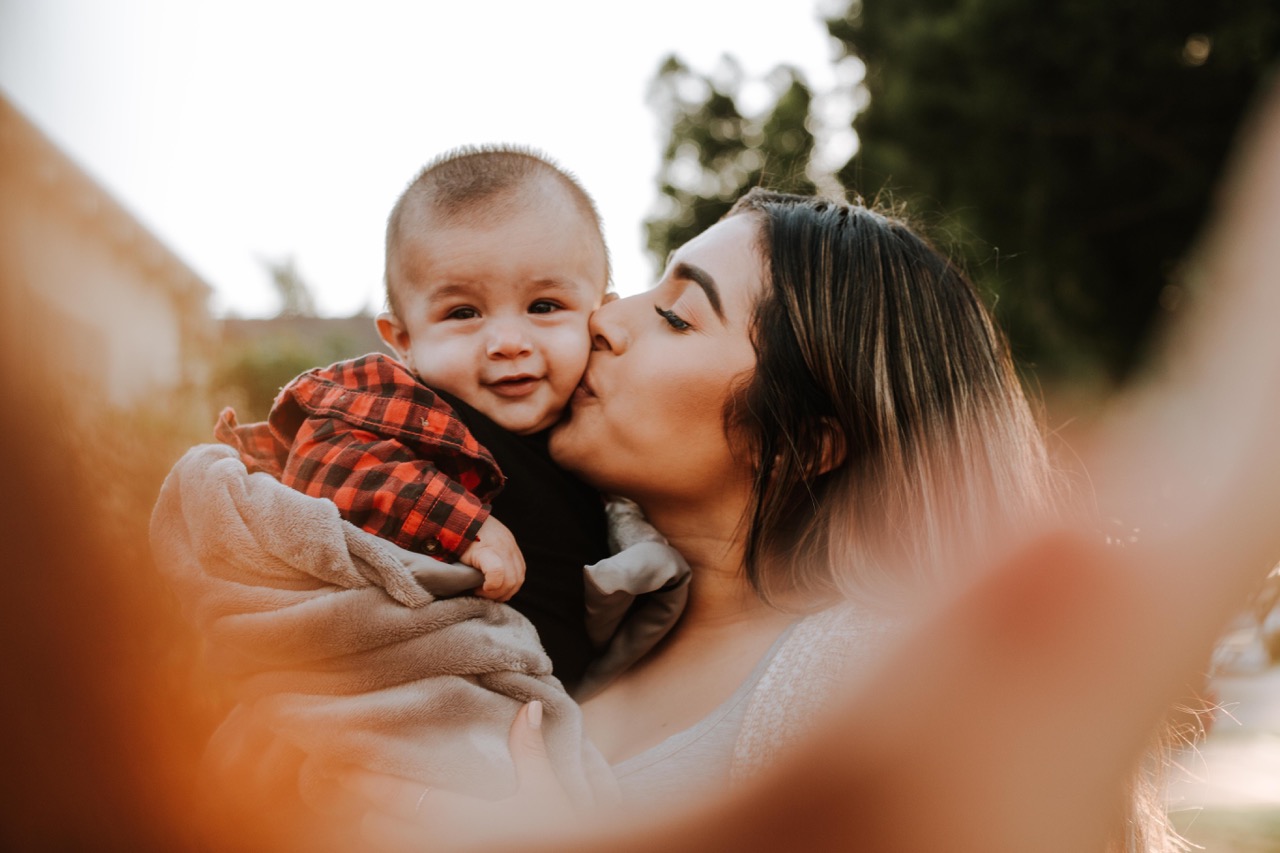 Mother Embracing Baby